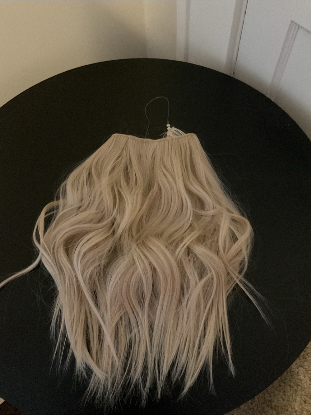 Blonde Wavy 12” Clip-In Hair Extension - Natural Light Blonde